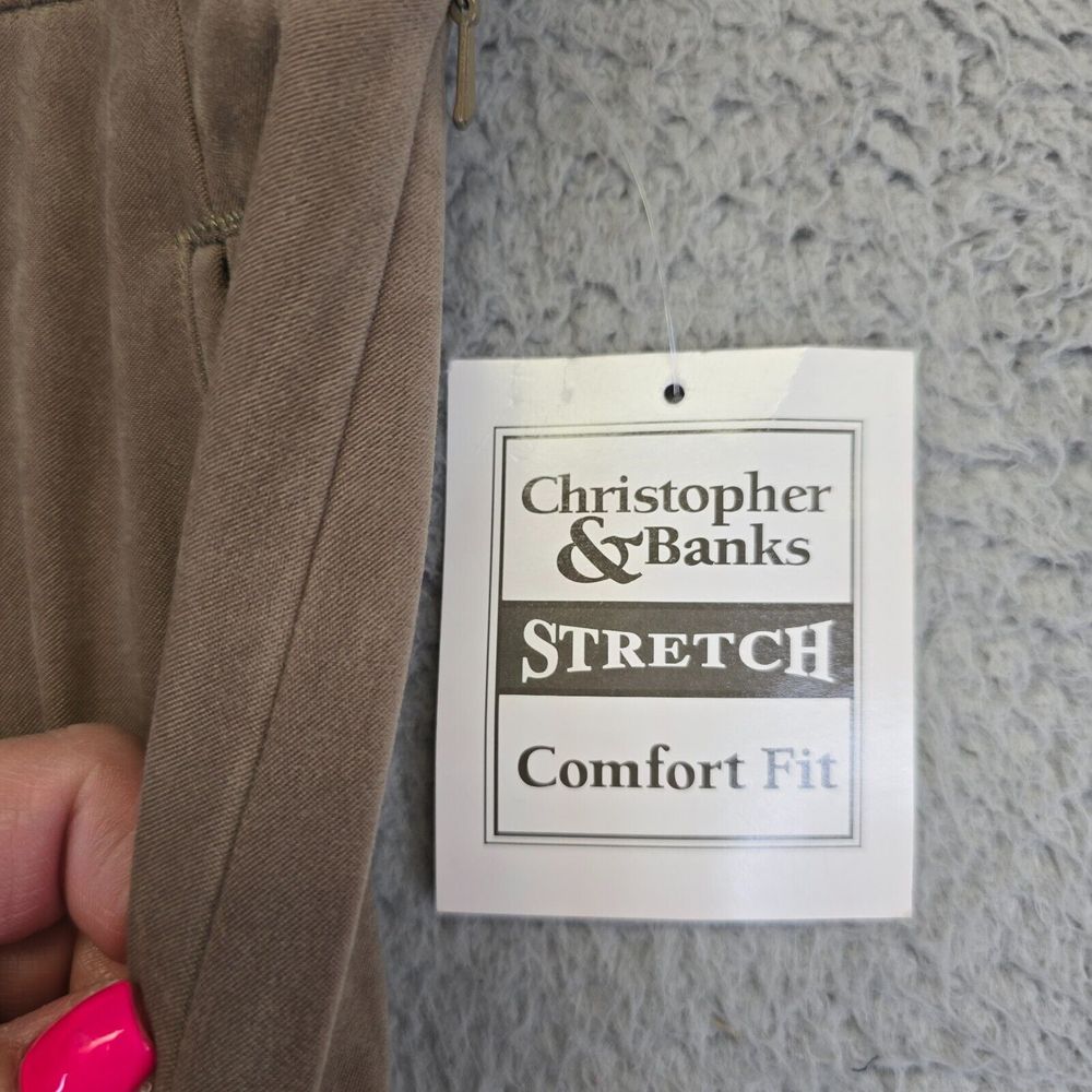 Christopher Banks Pants Womens 12 Comfort Fit Stretch Pleated High Rise Academia — image 8 of 8